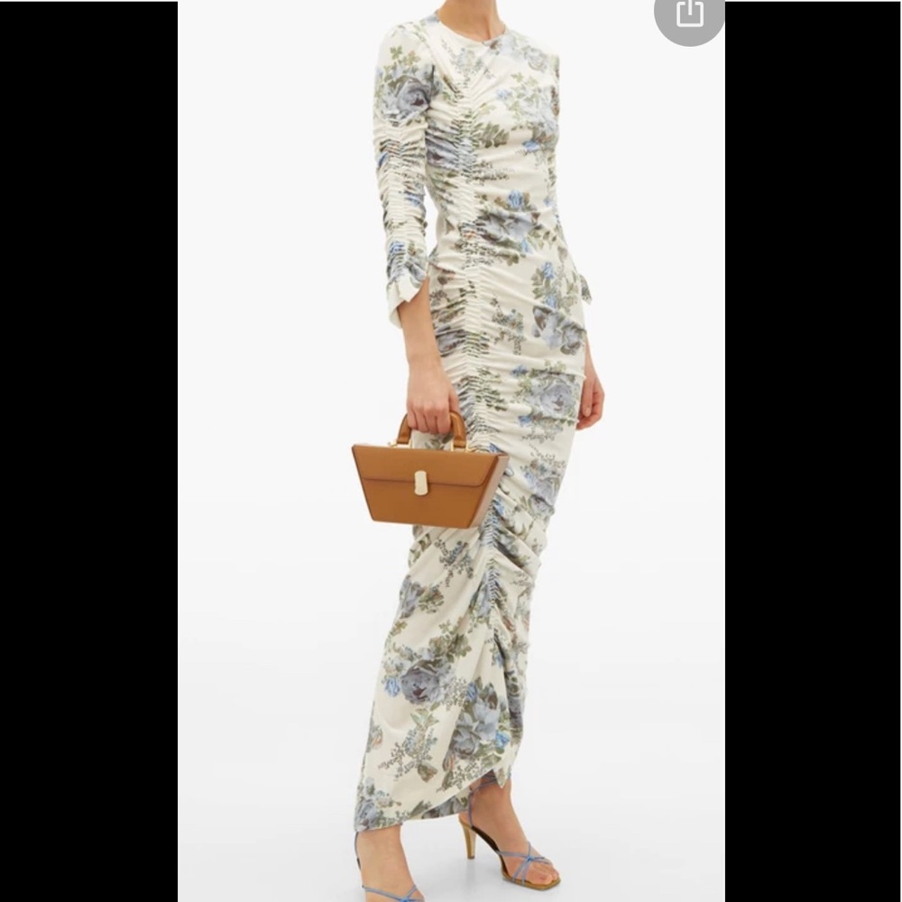 Preen by Thornton Bregazzi Floral Print Dress - Cream and Blue